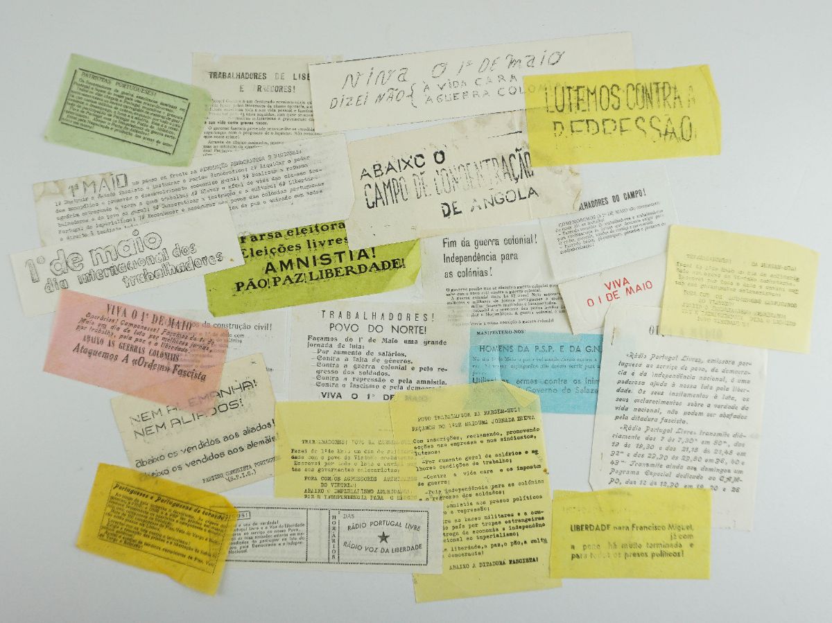 Tarjetas de propaganda clandestina do Partido Comunista Português