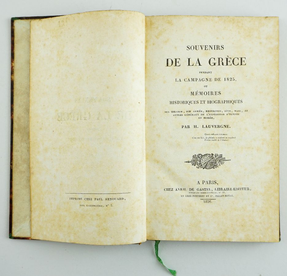 Raro livro sobre a guerra da Independência da Grécia (1825)