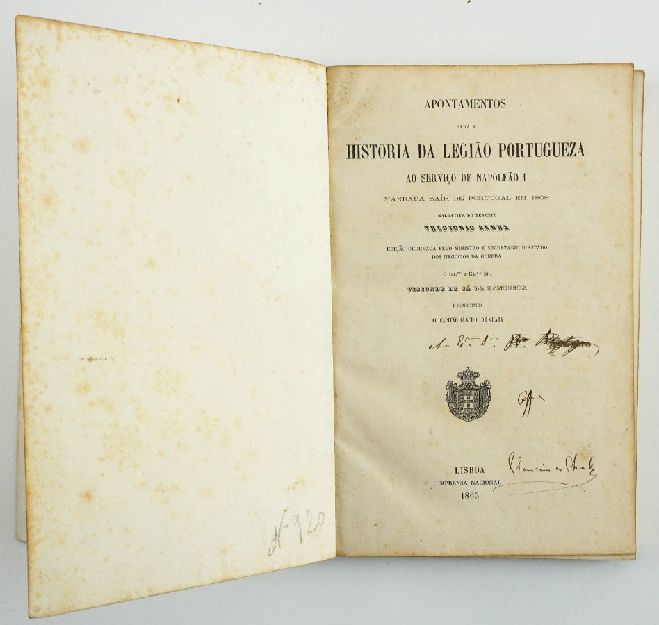 História da Legião Portuguesa ao Serviço de Napoleão I (1865)