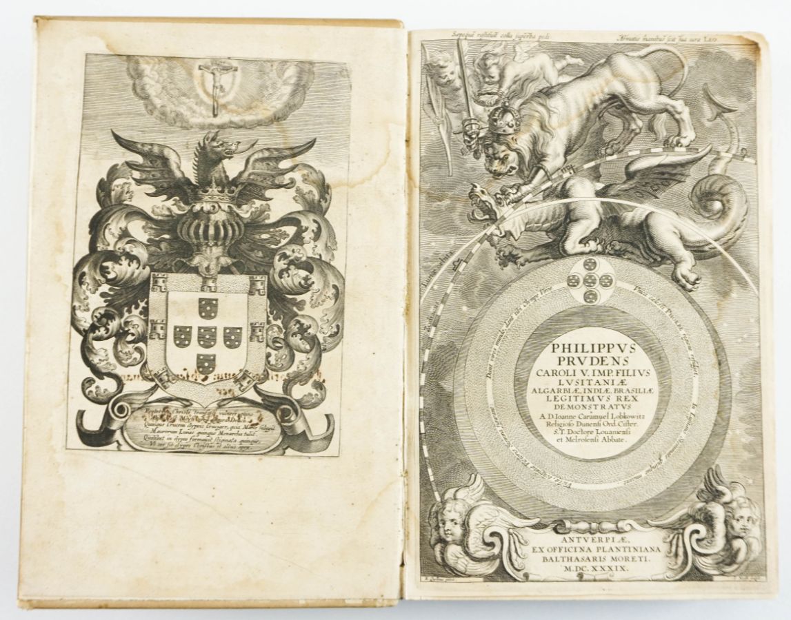 Philippus Prudens, Caroli V. Imp. filius, Lusitaniae, Indiae, Brasiliae legitimus rex demonstratus (1639)