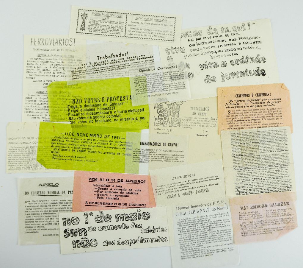 Tarjetas de propaganda clandestina do Partido Comunista Português