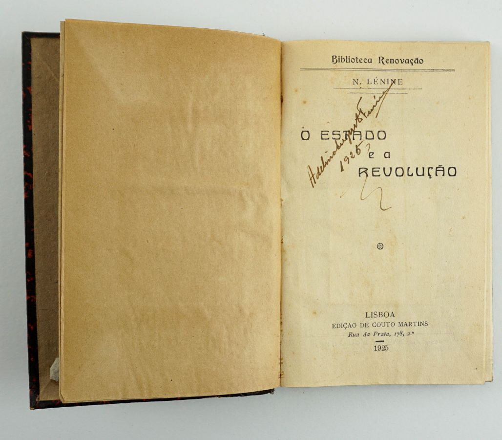 Primeira edição em Portugal de O Estado e a Revolução, de Lenine (1925)