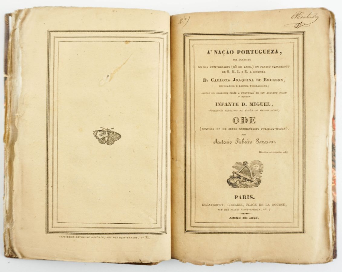 Obras de Ribeiro Saraiva publicadas em França (1828-1829)
