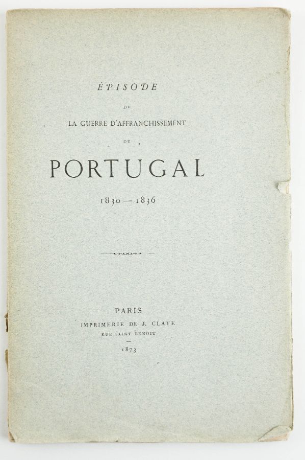 Livro francês sobre as Guerras Liberais em Portugal (1873)