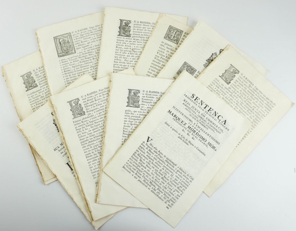 Alvarás e cartas régias sobre comércio e indústria (século XVIII)