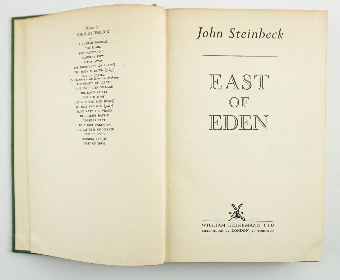 John Steinbeck – Primeira edição 1952
