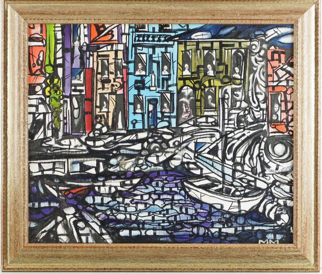 Rua com barcos