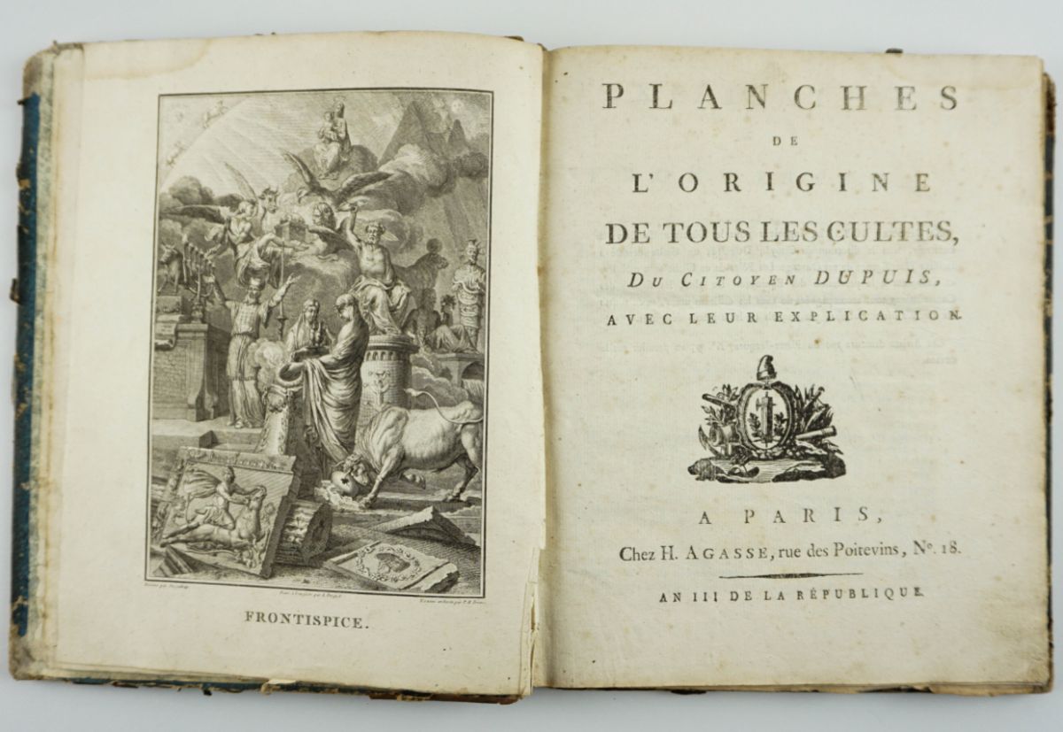 Atlas de gravuras sobre a origem de todos os cultos. 1794.