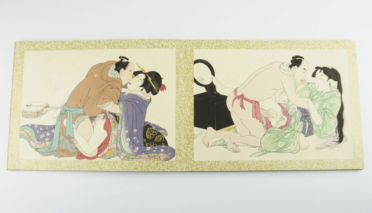 Excepcional Álbum de gravuras eróticas japonesas (Shunga)
