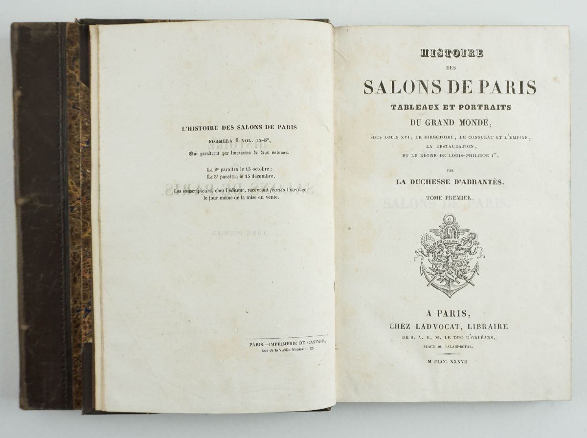 Duchesse d’Abrantés – HISTOIRE DES SALONS DE PARIS