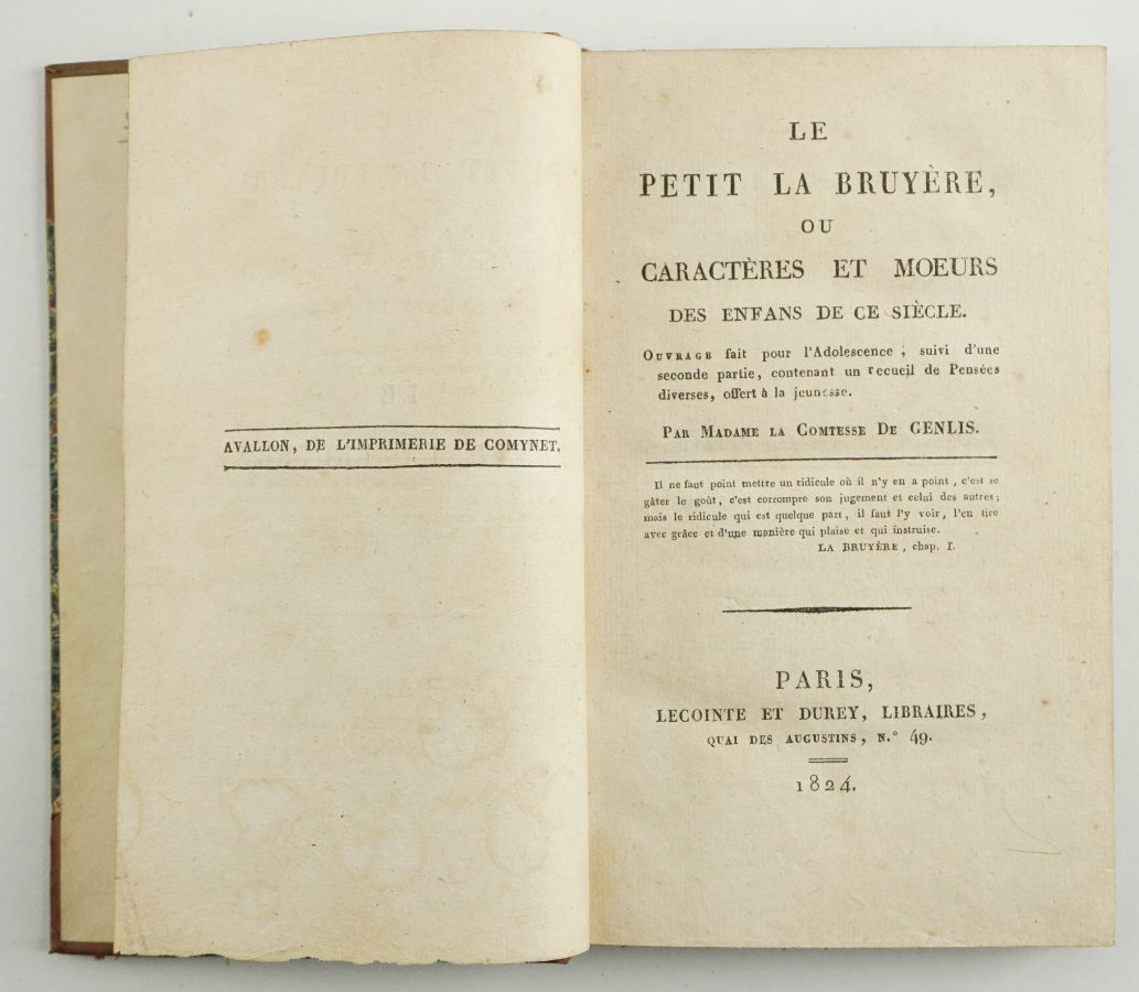 Comtesse de Genlis – LE PETIT LA BRUYÉRE
