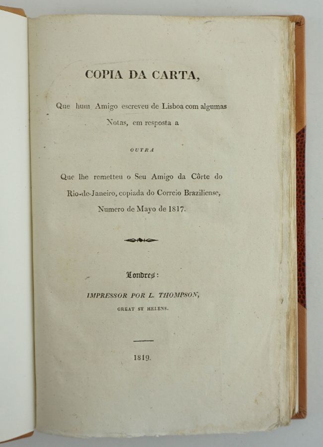 Rara obra do último Inquisidor Geral de Portugal (1819)