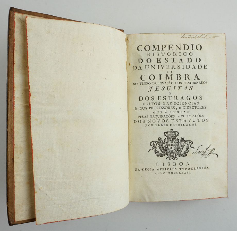 Compendio Historico do estado da Universidade de Coimbra