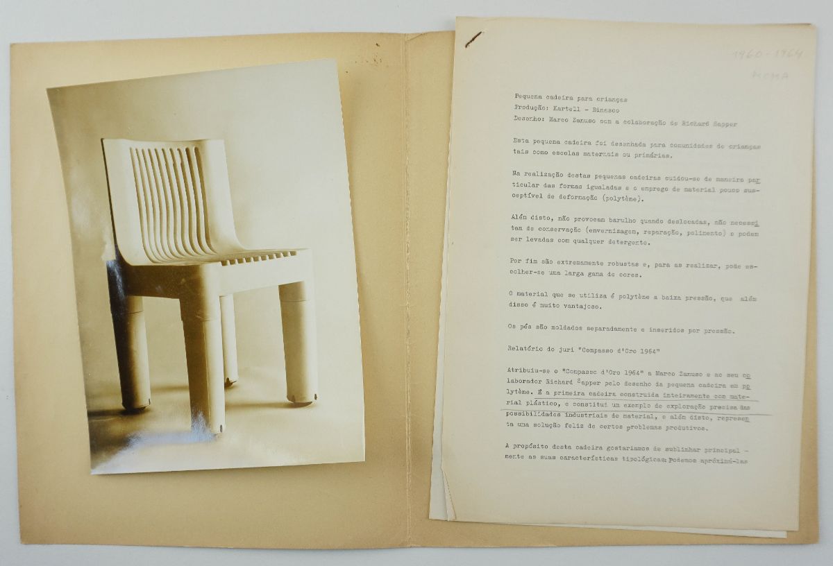 Kartell - Raro Projecto de Cadeira Infantil
