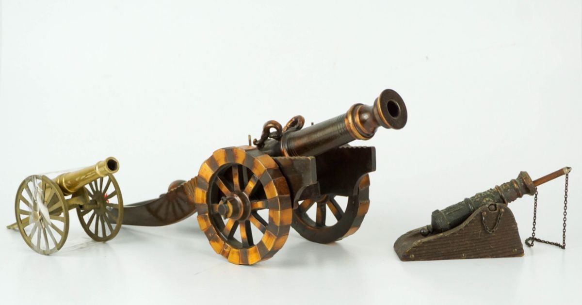 3 Canhões miniatura