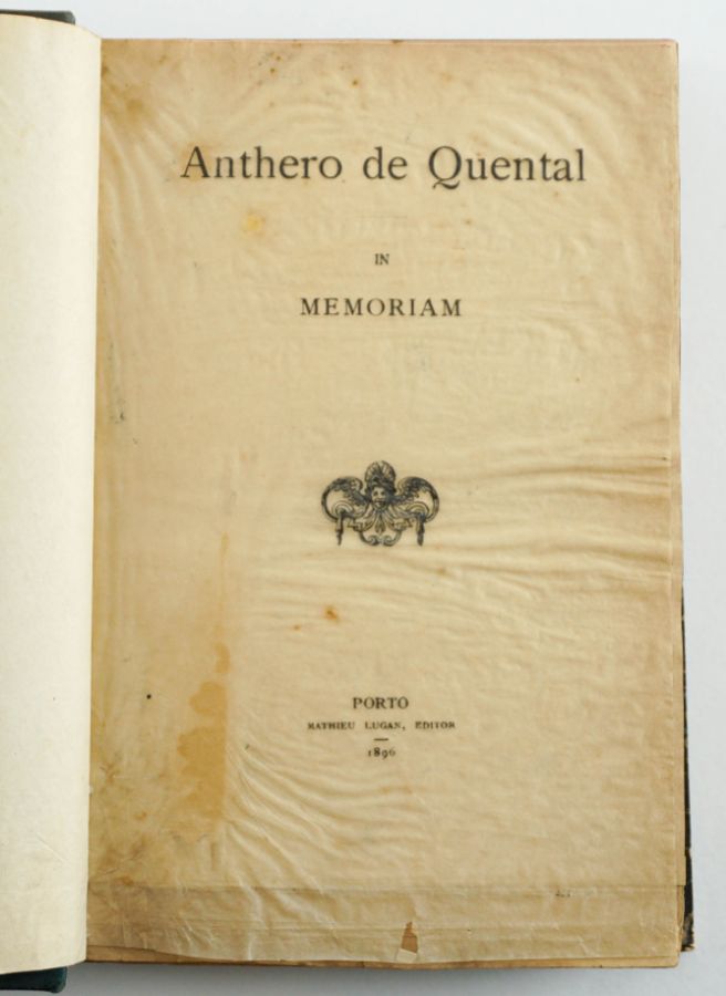 Antero de Quental – In Memoriam (1890),