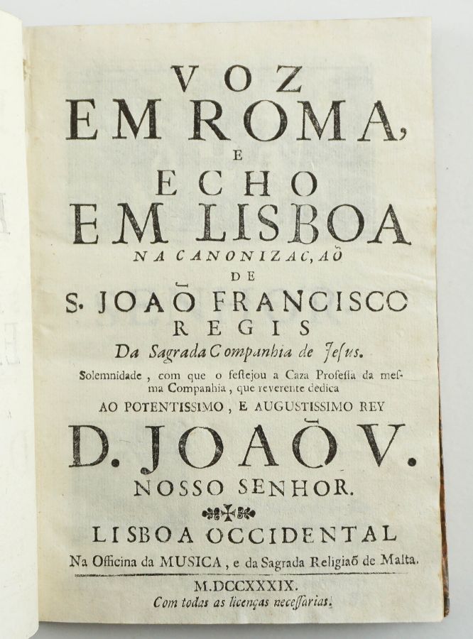 Voz em Roma e Ecco em Lisboa (1739)