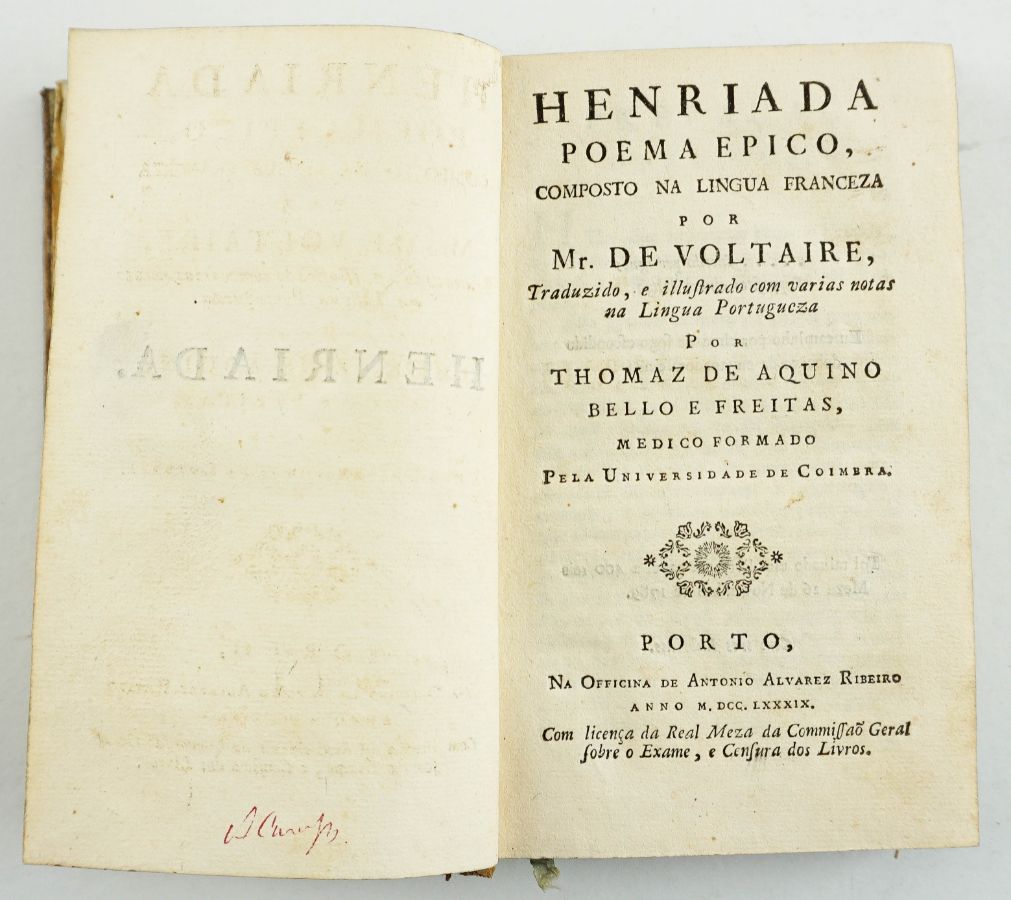 Tradução portuguesa de obra de Voltaire (1789)