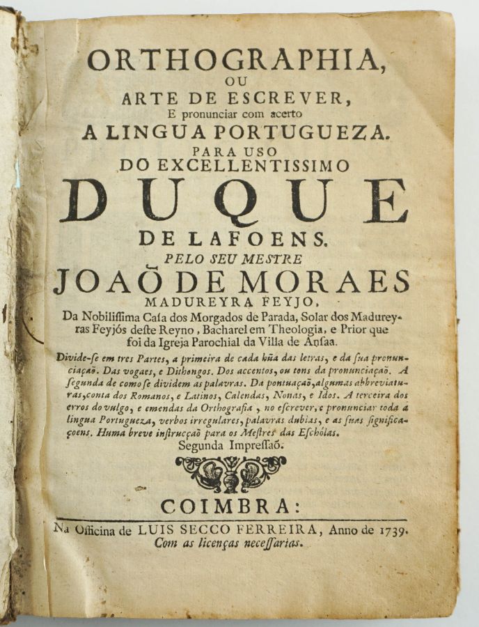 Orthographia ou Arte de Escrever (1739)