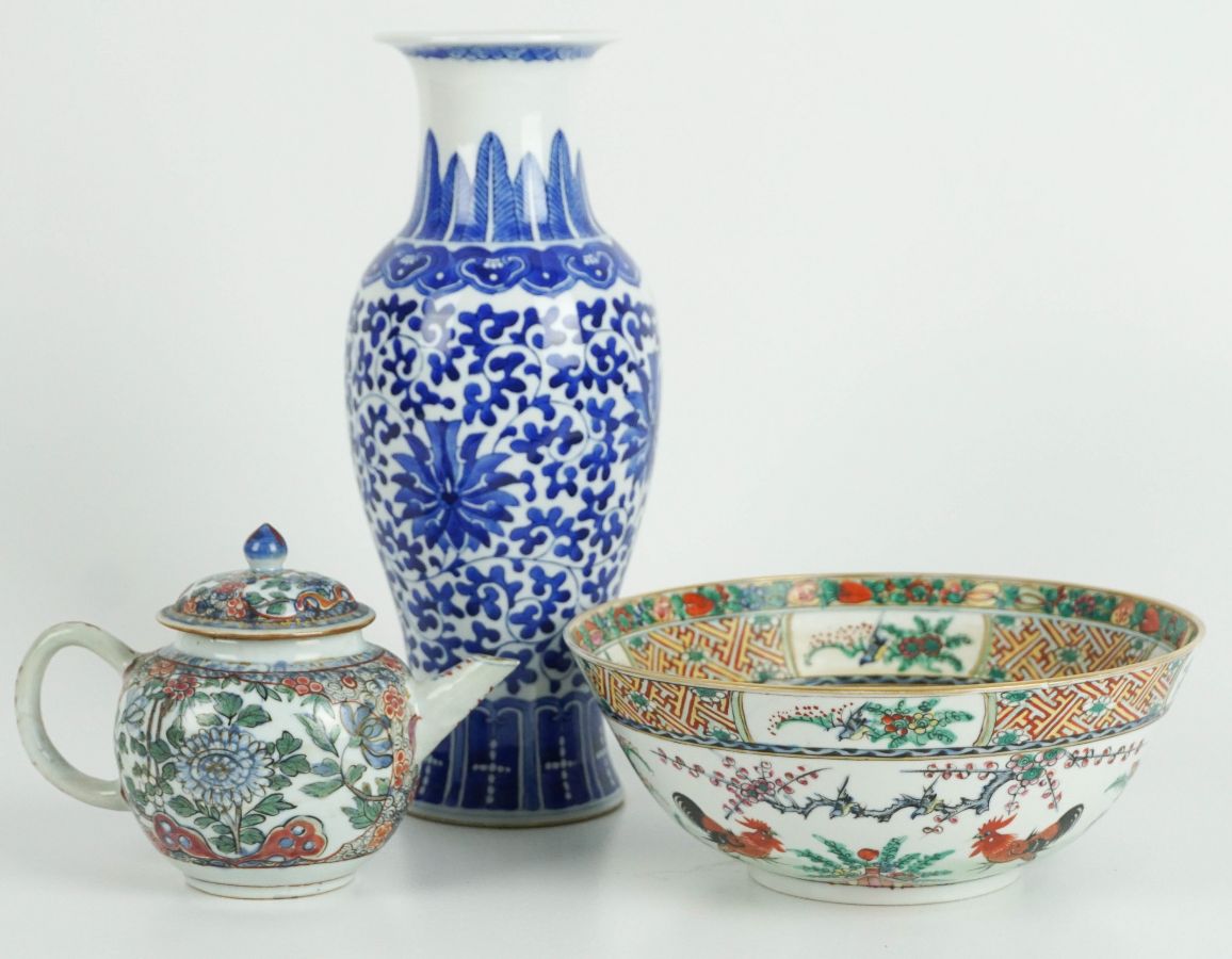 3 Peças em porcelana Chinesa