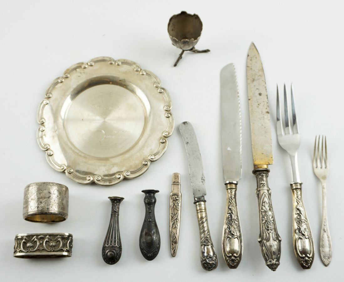 Conjunto de 12 peças em Prata