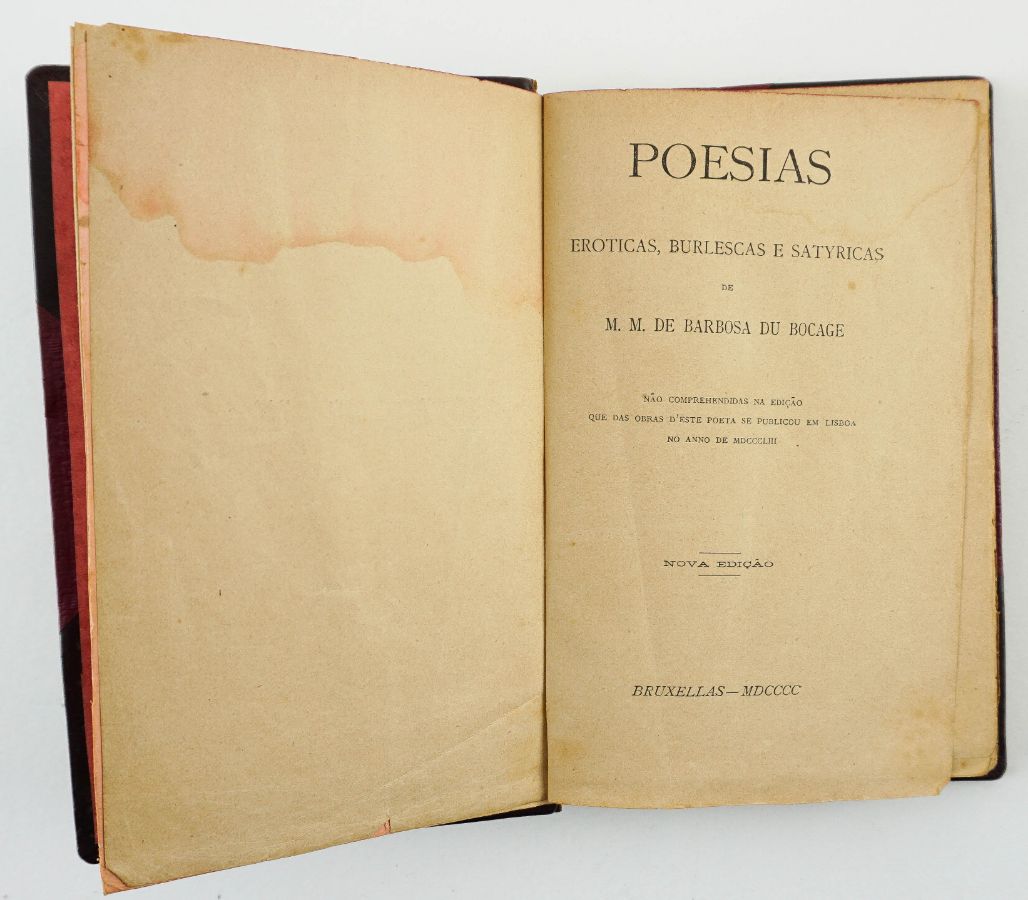 Poesias Eróticas, Burlescas e Satyricas por M.M.de Barbosa Du Bocage