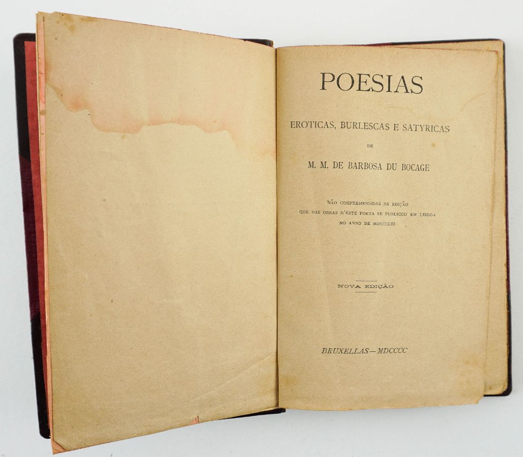 Poesias Eróticas, Burlescas e Satyricas por M.M.de Barbosa Du Bocage