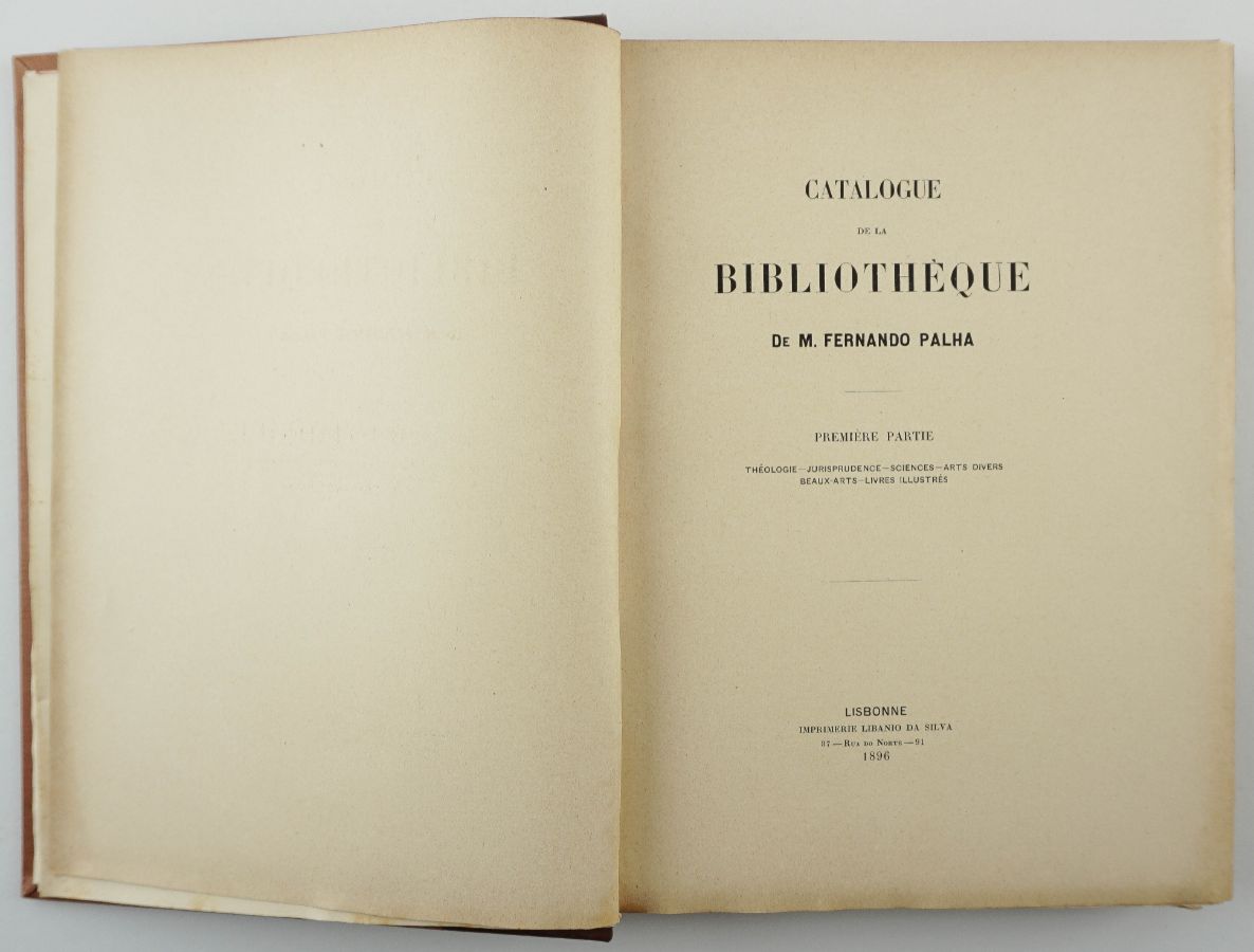 Catalogue de la bibliothèque de M. Fernando Palha