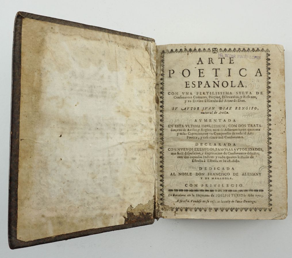 Arte Poetica Espanola – 1703