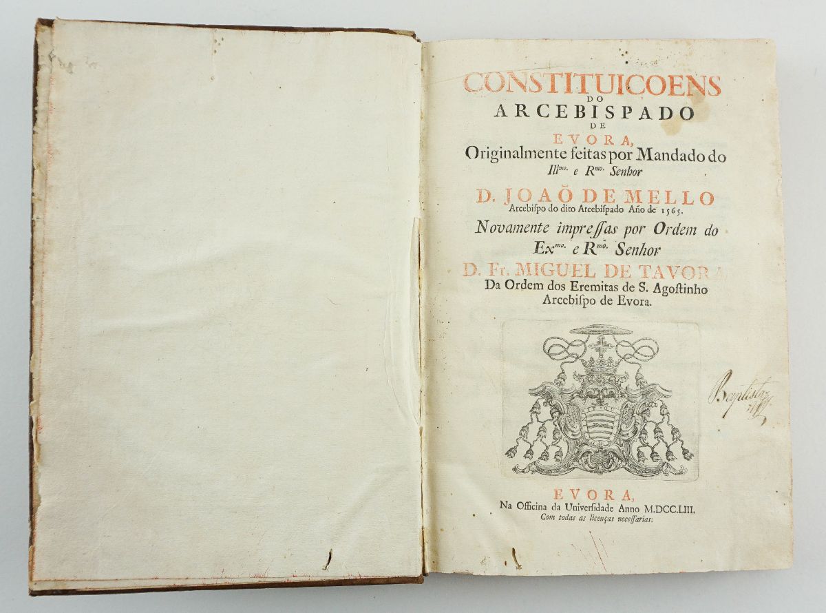 Constituições do bispado de Évora - 1753