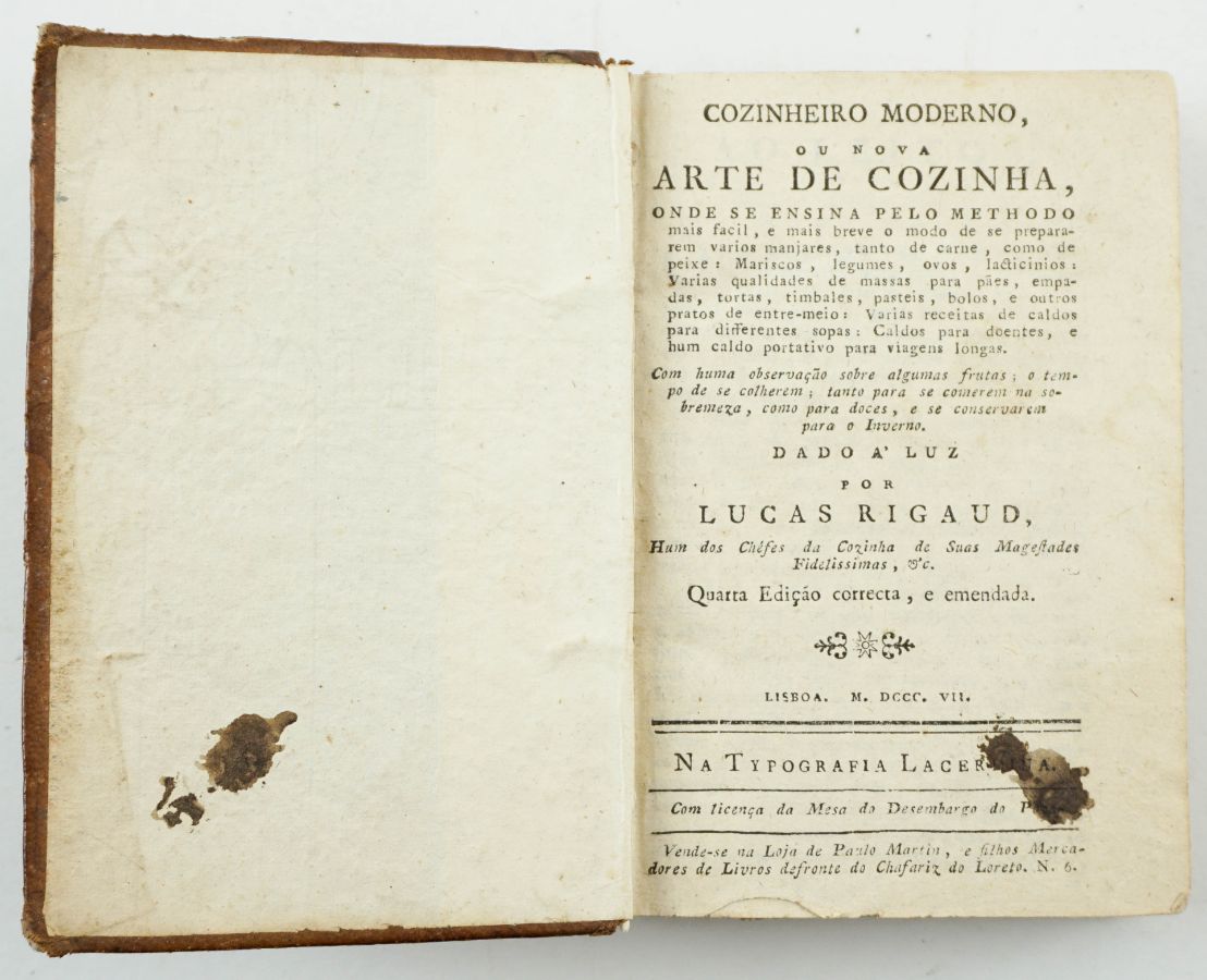 Cozinheiro Moderno ou Nova Arte de Cozinha (1807)