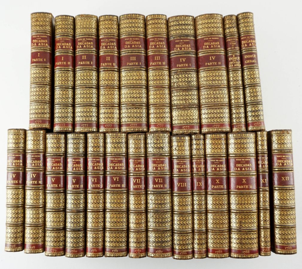 Da Asia de João de Barros e de Diogo de Couto. 24 volumes 1778