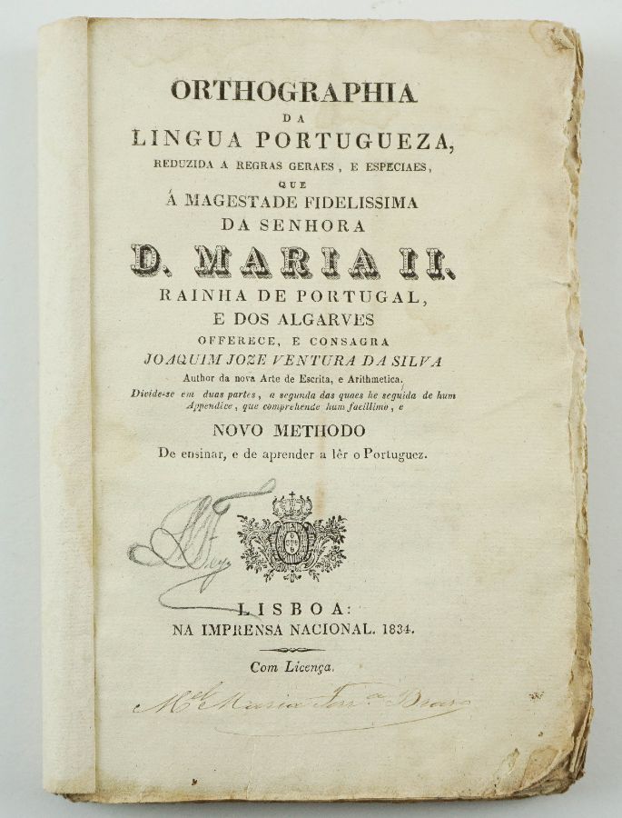 Orthographia da Lingua Portuguesa (1834)