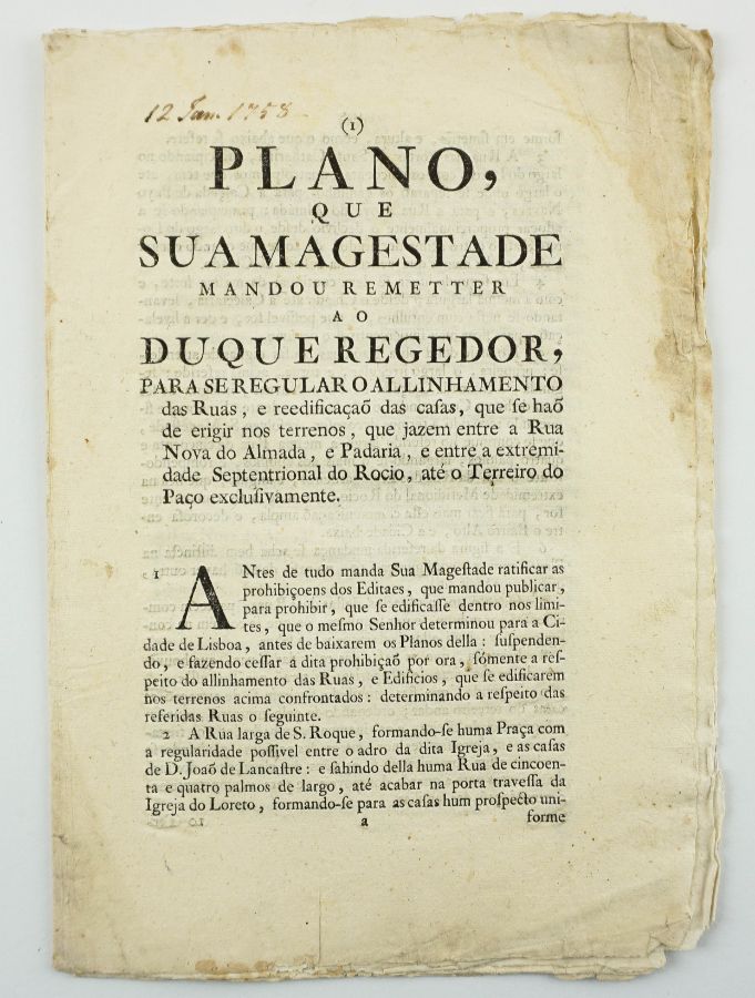 Interessante documento de 12 Janeiro de 1758 