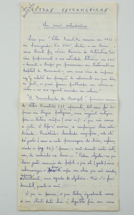 Luíz Pacheco – Manuscrito