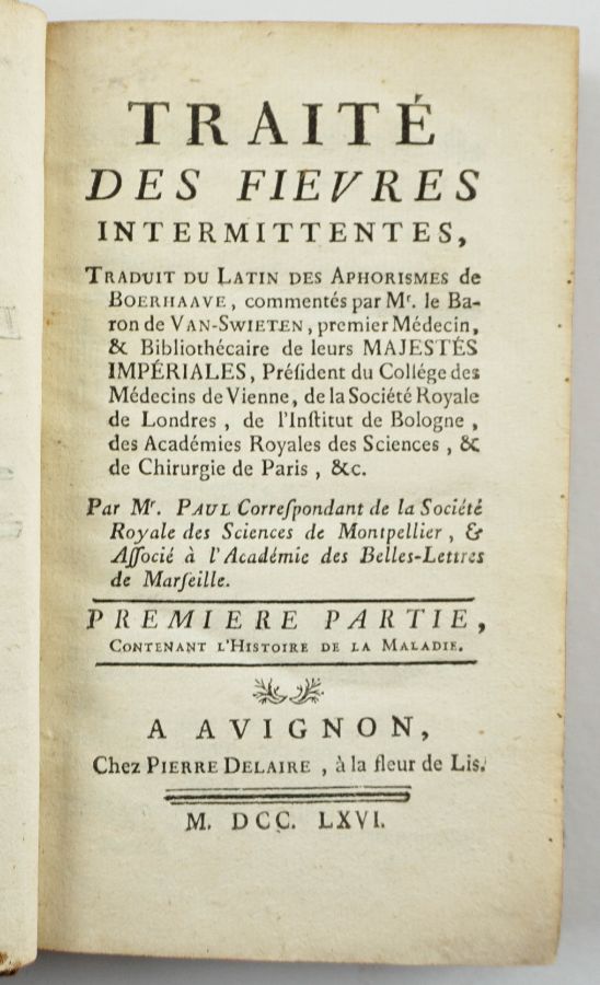 Traité des Fievres Intermittents (1766)