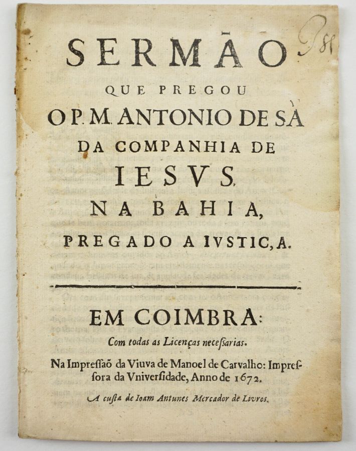 Raro Sermão Brasileiro - 1672
