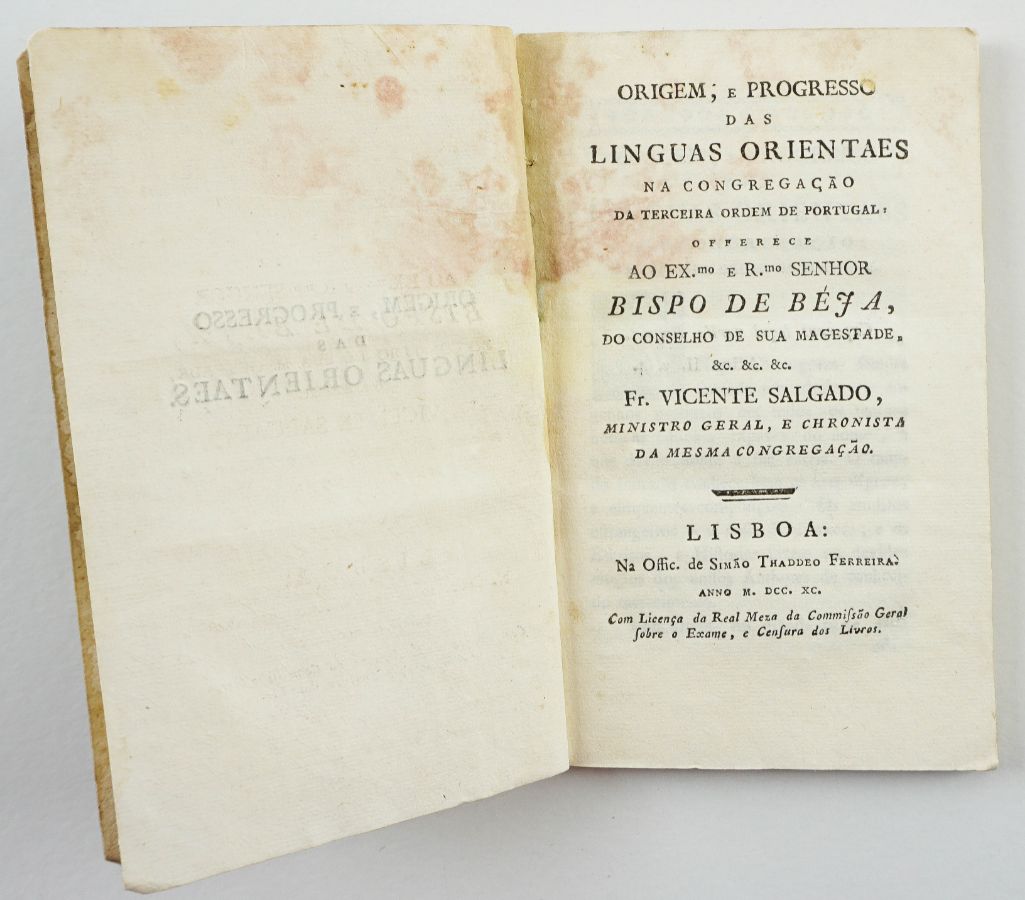 Origem e Progresso das Línguas Orientais - 1790