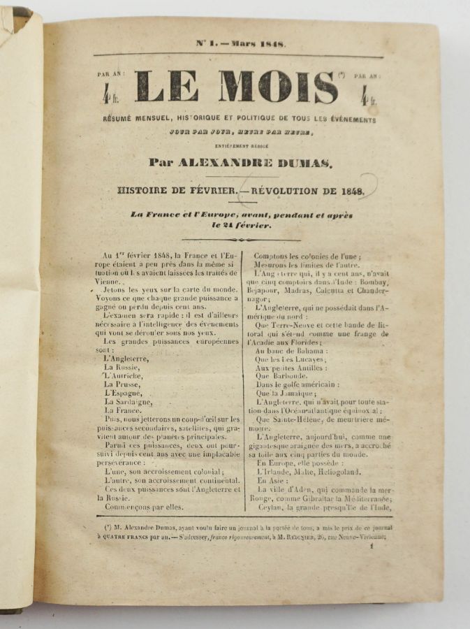 Le Mois - Alexandre Dumas