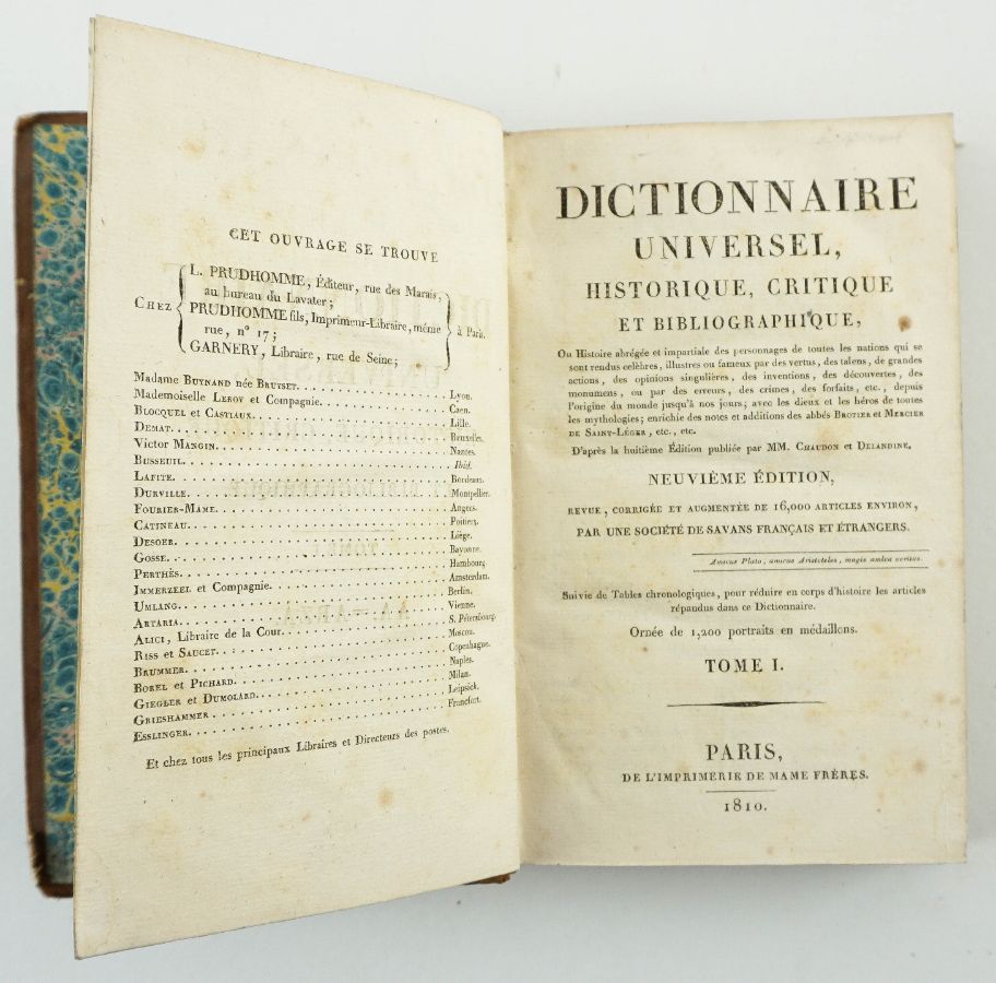 Dictionnaire Universel, Historique, Critique et Bibliographique - 1810