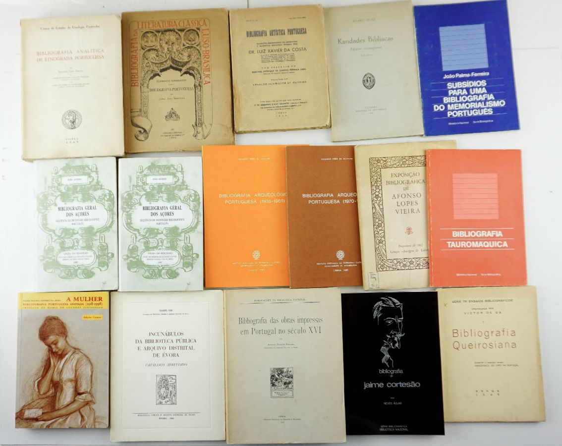 Colecção de 14 livros sobre bibliografia