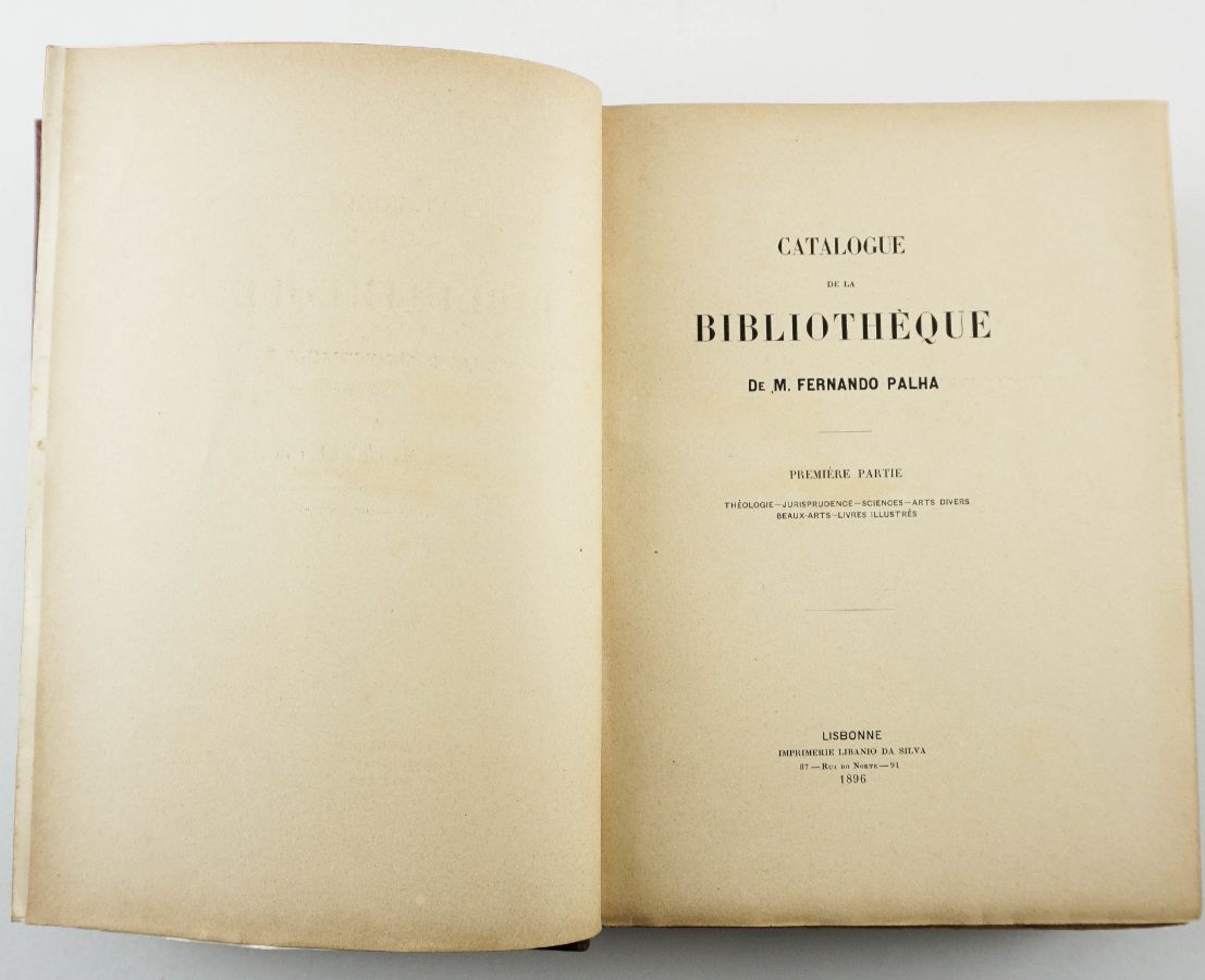 Catalogue de la bibliothèque de M. Fernando Palha