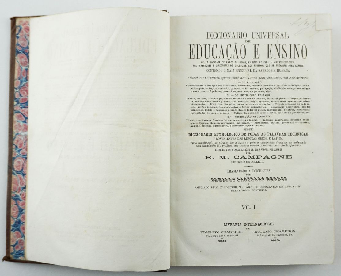 Diccionário Universal de Educação e Ensino – Camillo Castelo Branco
