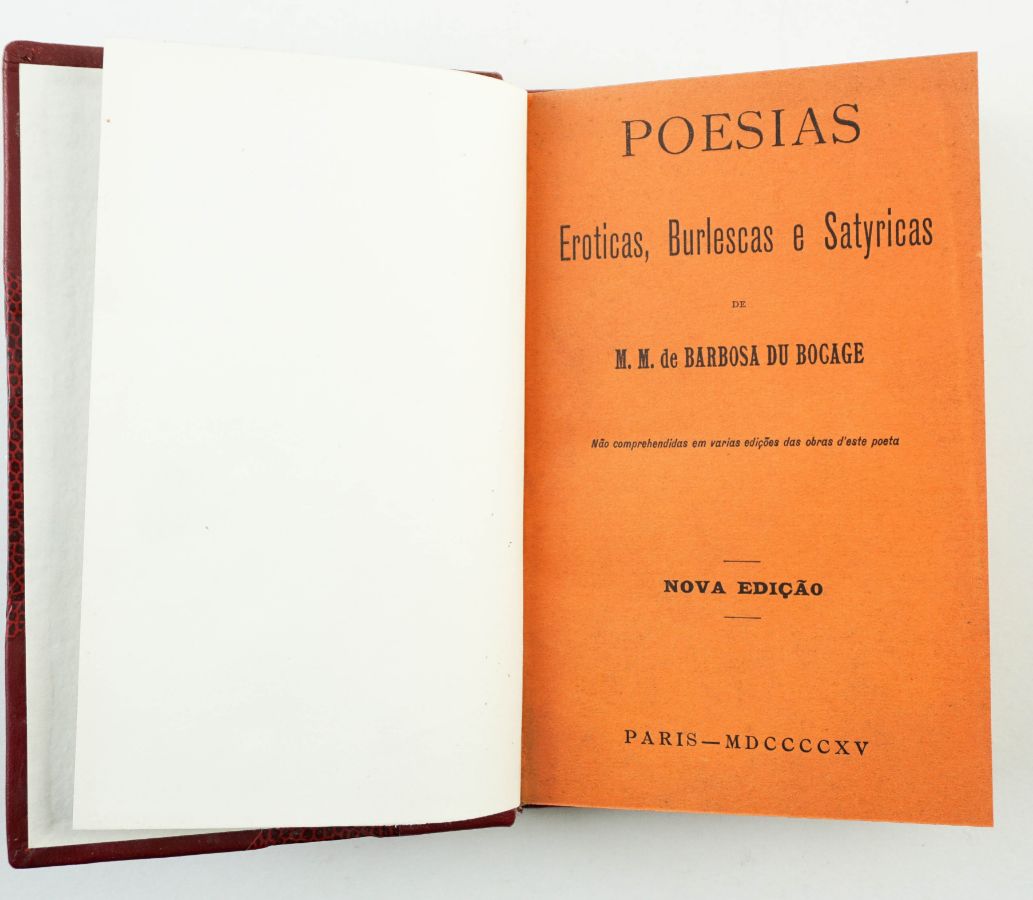 Edição clandestina de poemas de Bocage (1915)