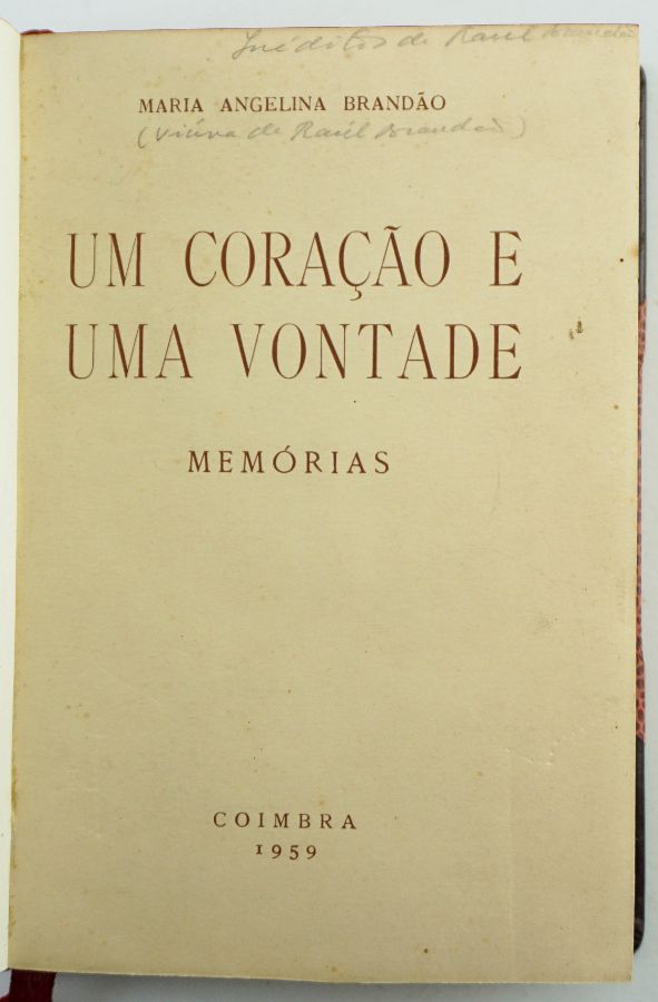 Memórias da mulher de Raul Brandão