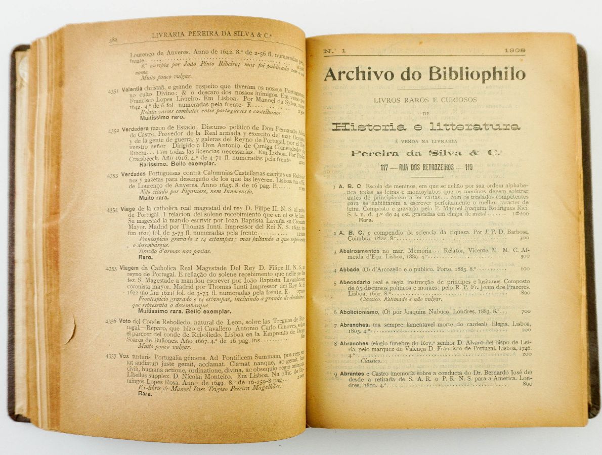 O Archivo do Bibliophilo “O Frade” – 1908