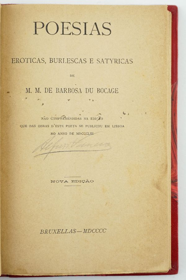 Edição clandestina de poemas de Bocage (1915)