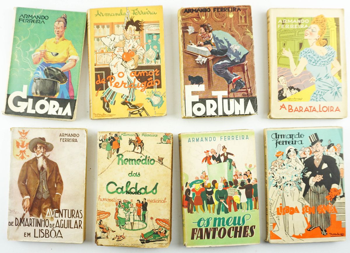 Conjunto de oito livros humorístico de Armando Ferreira