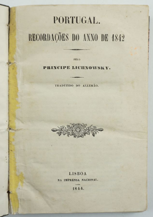 Livro de viagens. Portugal Recordações do Anno de 1842