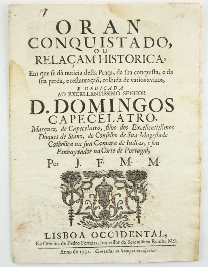 Opúsculo acerca da batalha e conquista de Oran, 1732